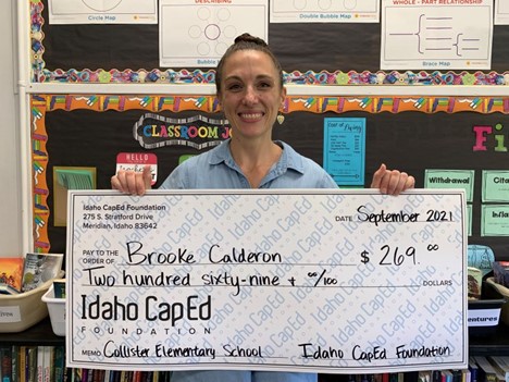 Brooke Calderon - September 2021 Idaho CapEd Foundation Teacher Grant Winner