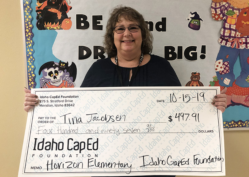 Tina Jacobsen - Idaho CapEd Foundation Teacher Grant Winner