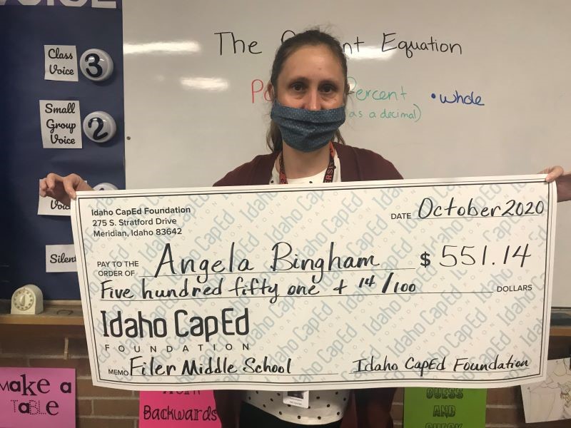 Angela Bingham - Idaho CapEd Foundation Teacher Grant Winner