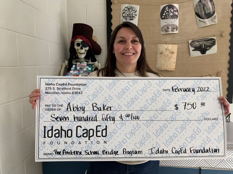 Abby Baker - February 2022 Idaho CapEd Foundation Teacher Grant Winner