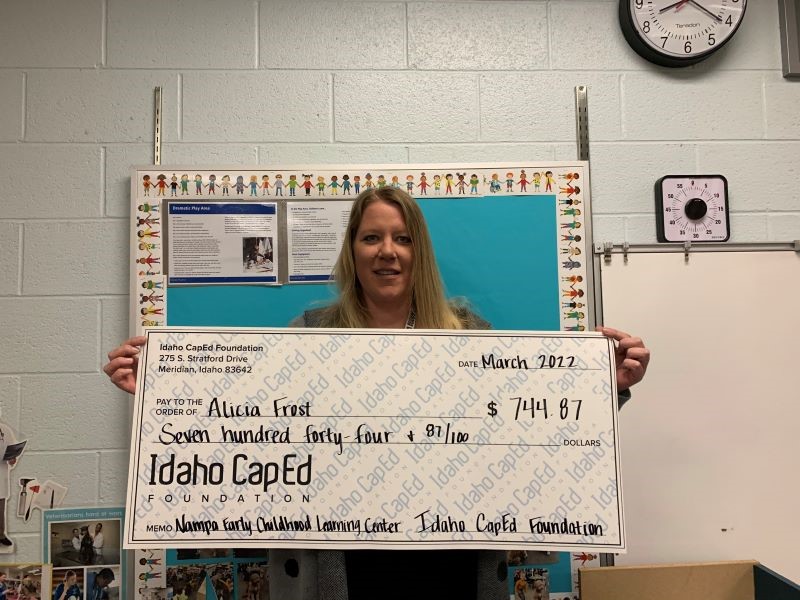 Alicia Frost - March 2022 Idaho CapEd Foundation Teacher Grant Winner