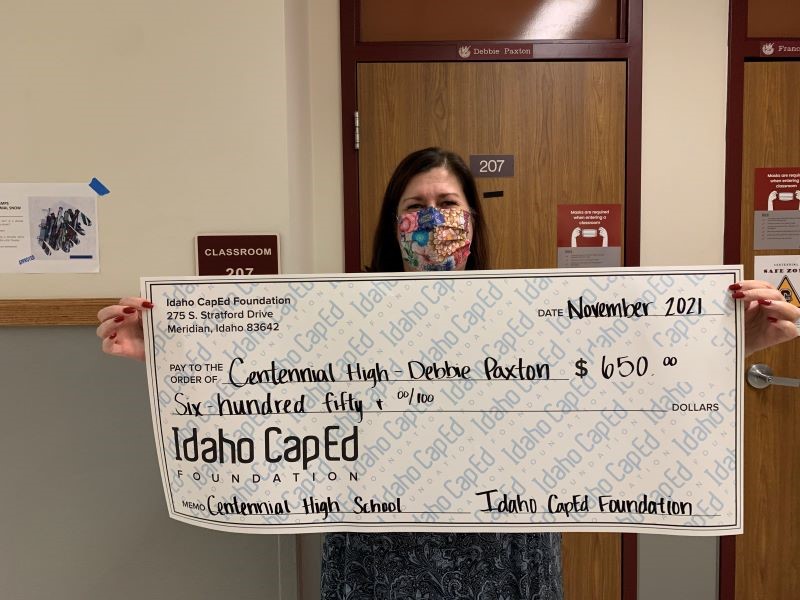 Debbie Paxton - November 2021 Idaho CapEd Foundation Teacher Grant Winner
