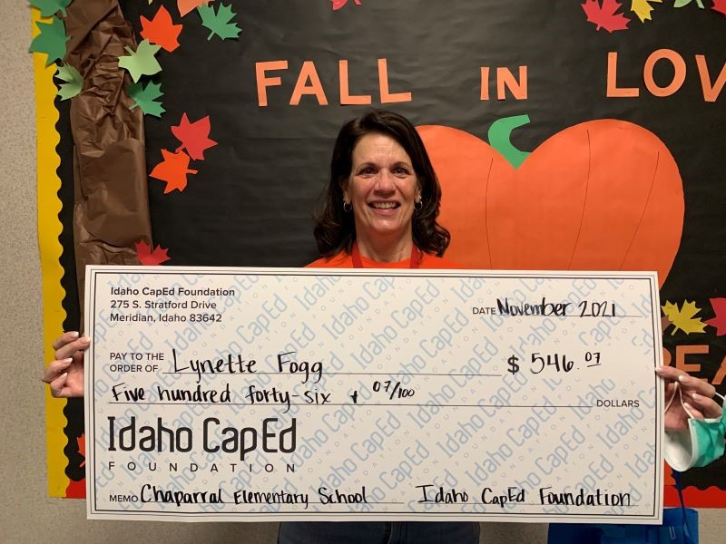 Lynette Fogg - November 2021 Idaho CapEd Foundation Teacher Grant Winner