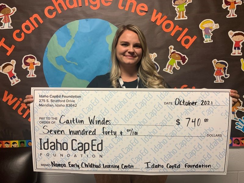 Caitlin Windes - October 2021 Idaho CapEd Foundation Teacher Grant Winner