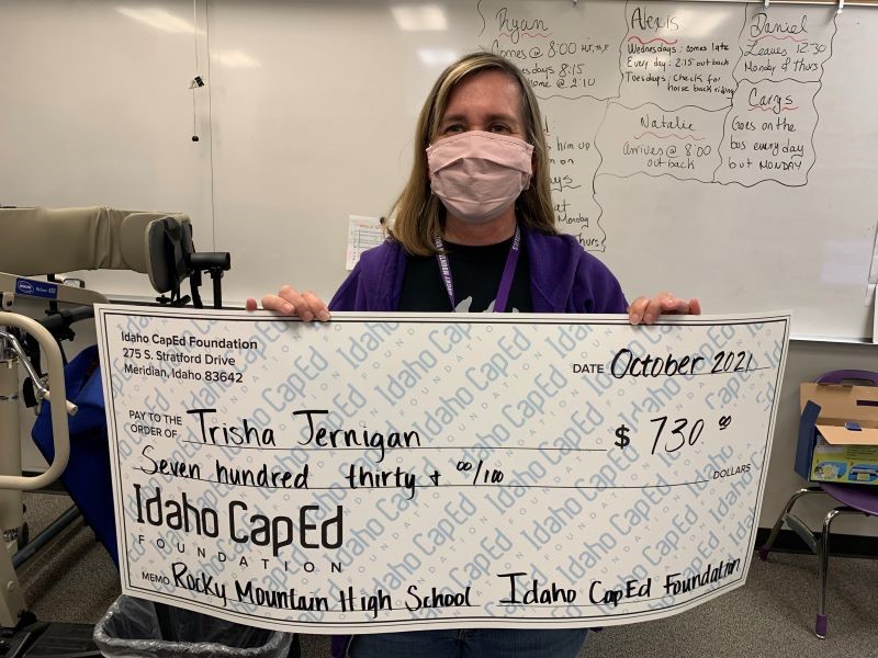 Trisha Jernigan - October 2021 Idaho CapEd Foundation Teacher Grant Winner