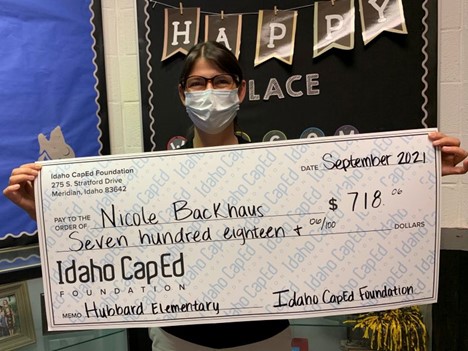 Nicole Backhaus - September 2021 Idaho CapEd Foundation Teacher Grant Winner