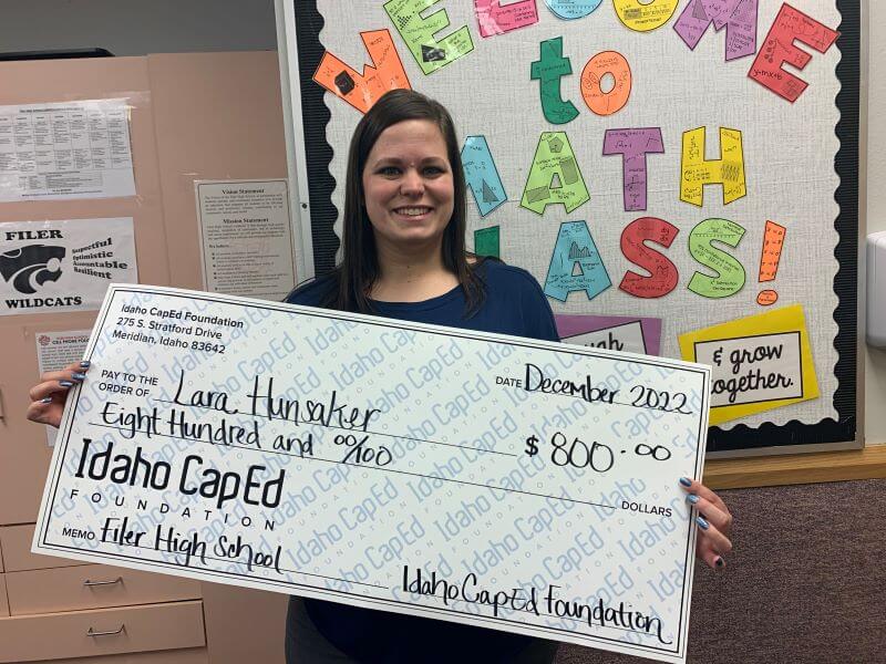 Lara Hunsaker - December 2022 Idaho CapEd Foundation Teacher Grant Winner