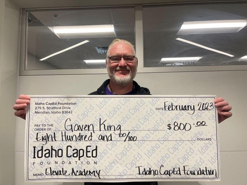 Gaven King - February 2023 Idaho CapEd Foundation Teacher Grant Winner