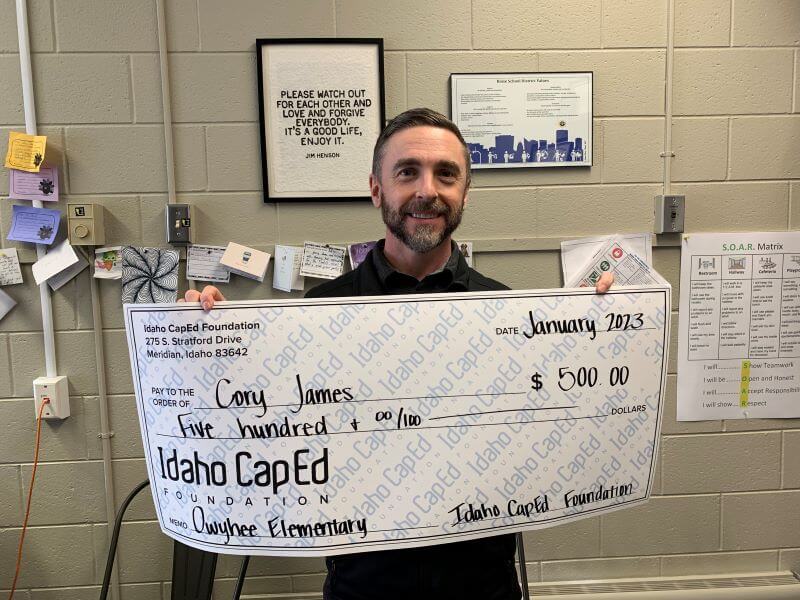 Cory James - January 2023 Idaho CapEd Foundation Teacher Grant Winner