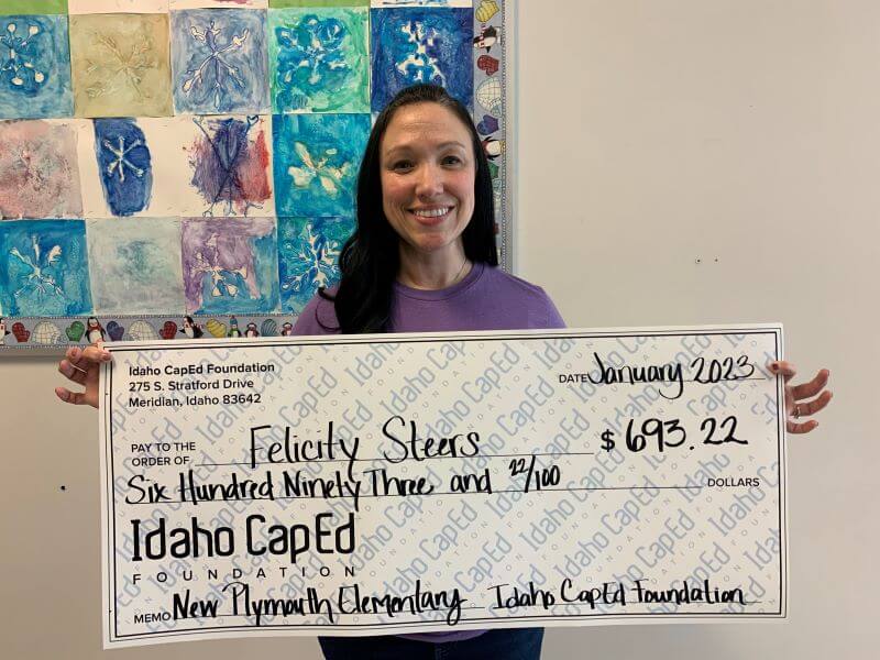 Felicity Steers - January 2023 Idaho CapEd Foundation Teacher Grant Winner