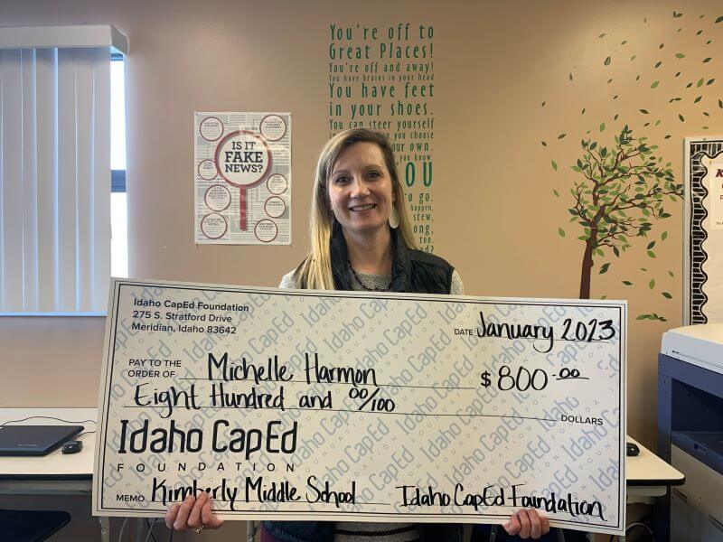 Michelle Harmon - January 2023 Idaho CapEd Foundation Teacher Grant Winner