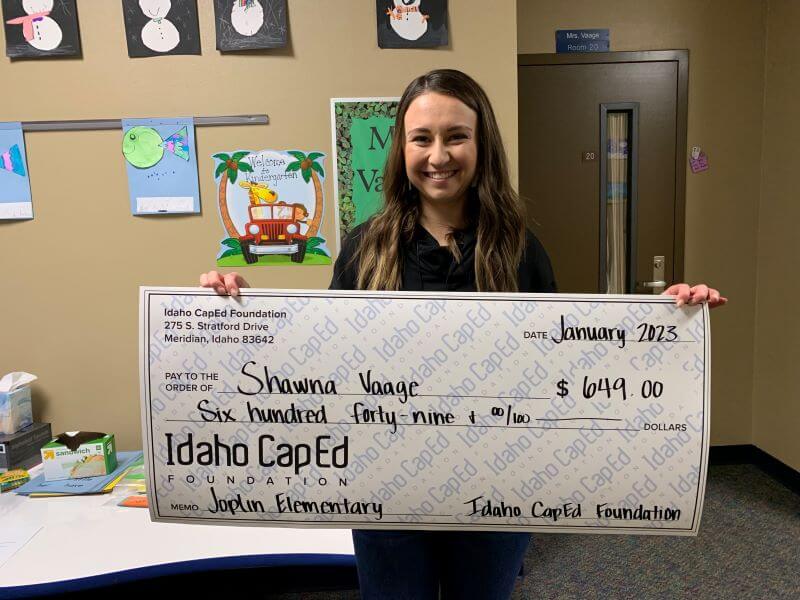 Shawna Vaage - January 2023 Idaho CapEd Foundation Teacher Grant Winner