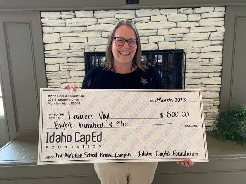 Lauren Vogt - March 2023 Idaho CapEd Foundation Teacher Grant Winner