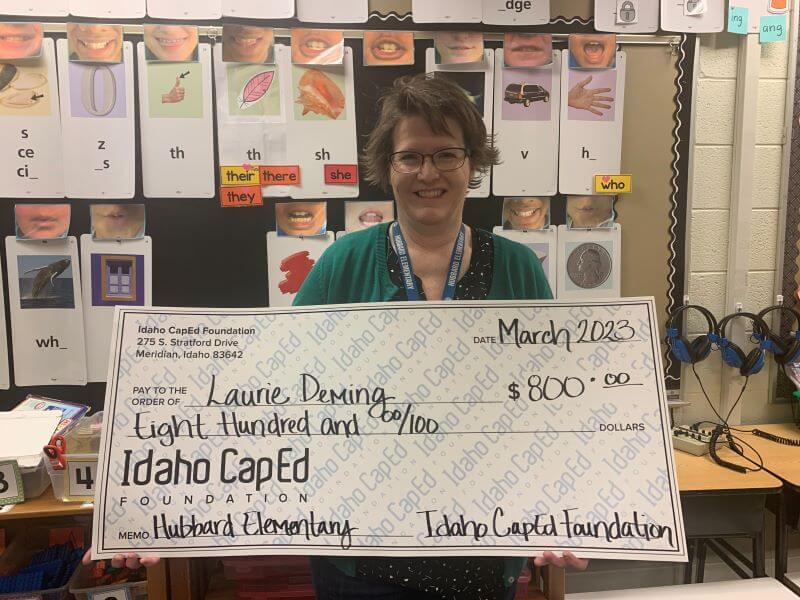 Laurie Deming - March 2023 Idaho CapEd Foundation Teacher Grant Winner