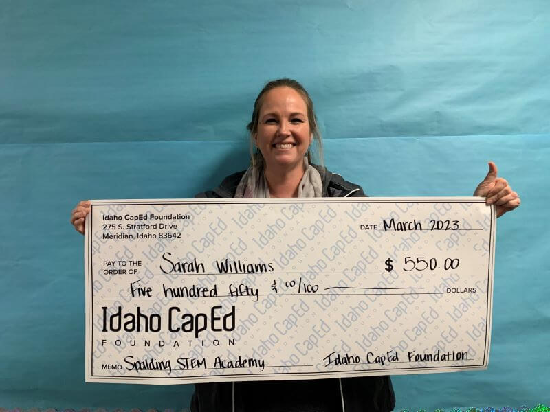 Sarah Williams - March 2023 Idaho CapEd Foundation Teacher Grant Winner