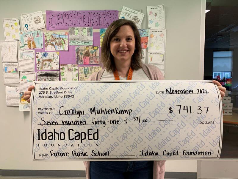 Carolyn Muhlenkamp - November 2022 Idaho CapEd Foundation Teacher Grant Winner