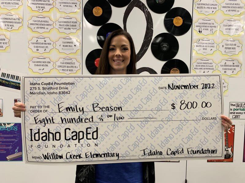 Emily Beason - November 2022 Idaho CapEd Foundation Teacher Grant Winner
