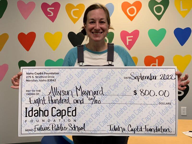 Allyson Maynard - September 2022 Idaho CapEd Foundation Teacher Grant Winner