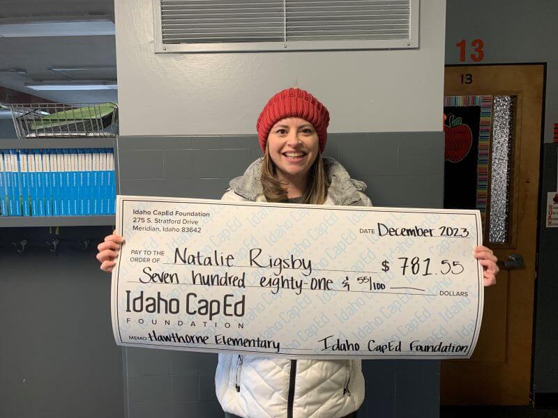Natalie Rigsby - December 2023 Idaho CapEd Foundation Teacher Grant Winner