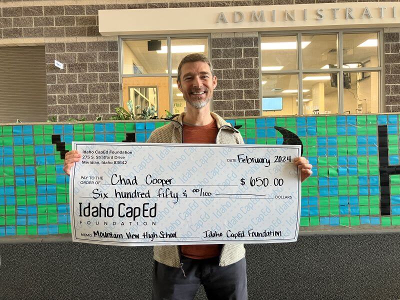 Chad Cooper - February 2024 Idaho CapEd Foundation Teacher Grant Winner