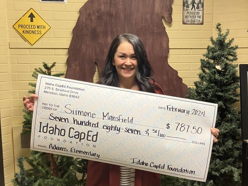 Siimone Mansfield - February 2024 Idaho CapEd Foundation Teacher Grant Winner