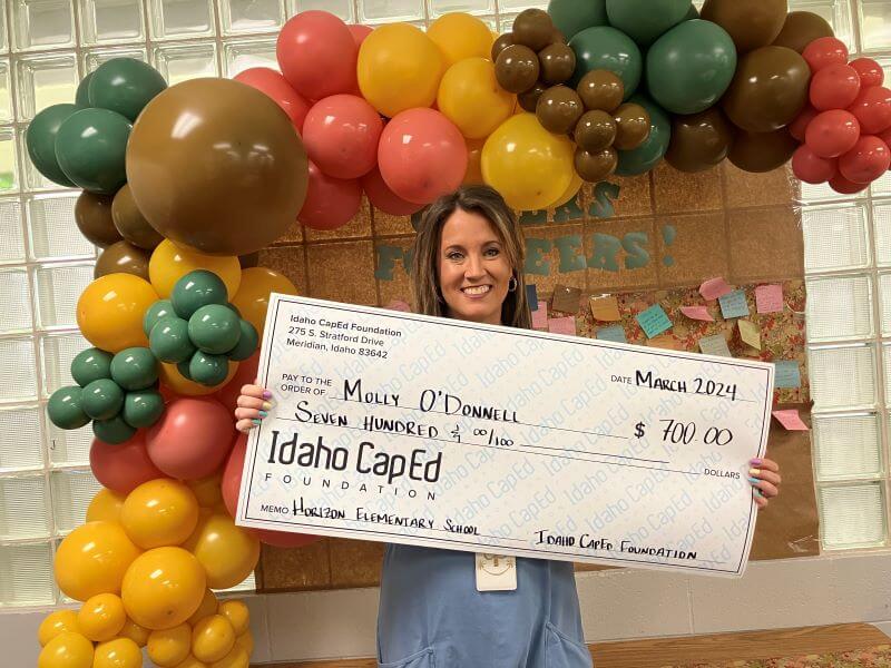 Molly O'Donnell - March 2024 Idaho CapEd Foundation Teacher Grant Winner