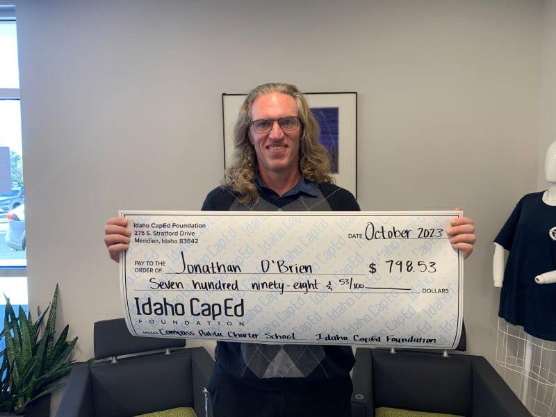 Jonathan Kevin O'Brien - October 2023 Idaho CapEd Foundation Teacher Grant Winner