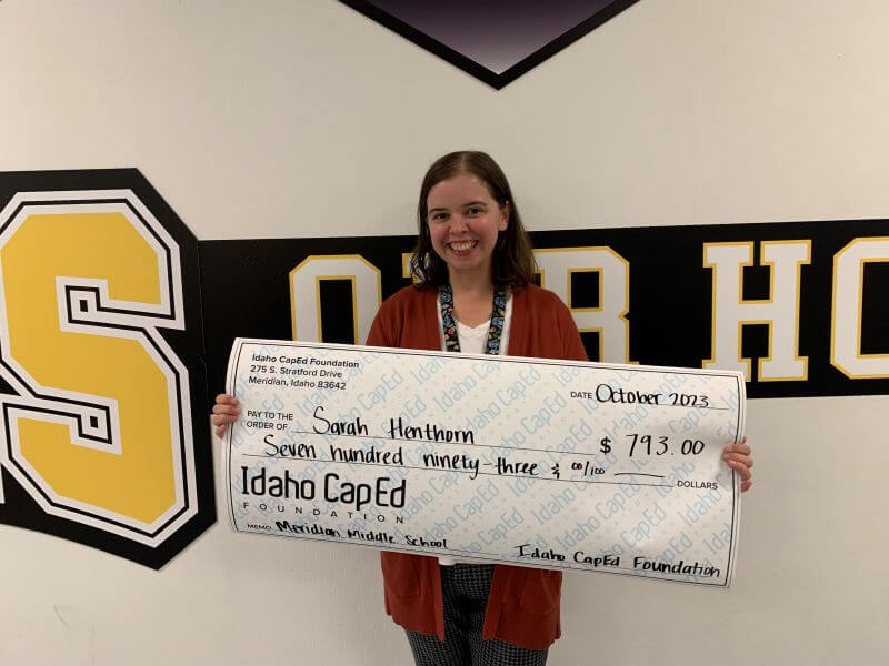 Sarah Henthorn - October 2023 Idaho CapEd Foundation Teacher Grant Winner