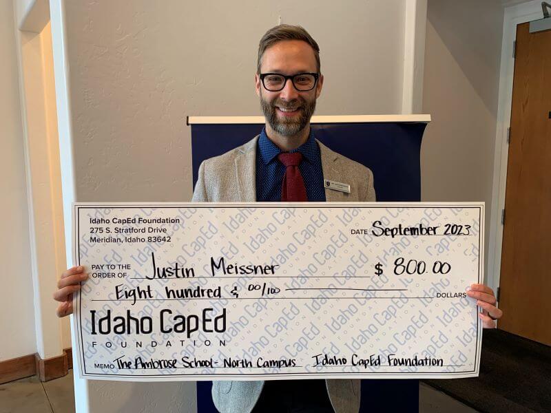 Justin Meissner - September 2022 Idaho CapEd Foundation grant winner.