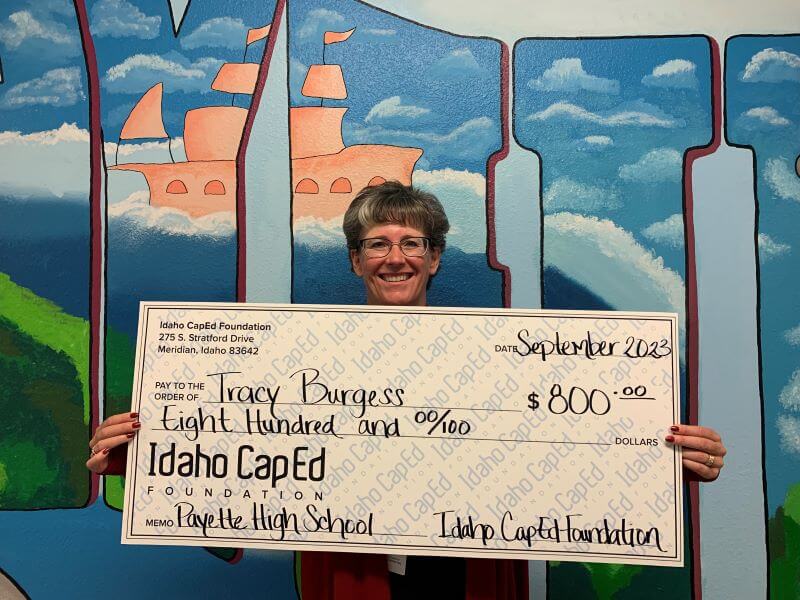 Tracy Burgess - September 2023 Idaho CapEd Foundation Teacher Grant Winner