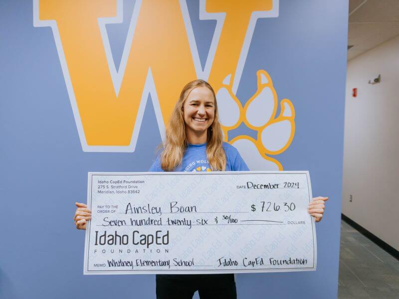 Ainsley Boan - December 2024 Idaho CapEd Foundation Teacher Grant Winner