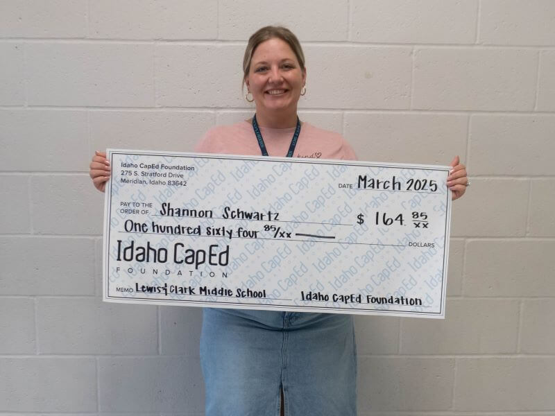 Shannon Schwartz - March 2025 Idaho CapEd Foundation Teacher Grant Winner