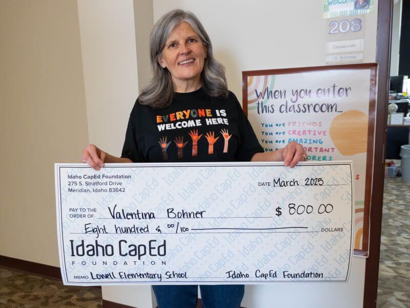 Valentina Bohner - March 2025 Idaho CapEd Foundation Teacher Grant Winner