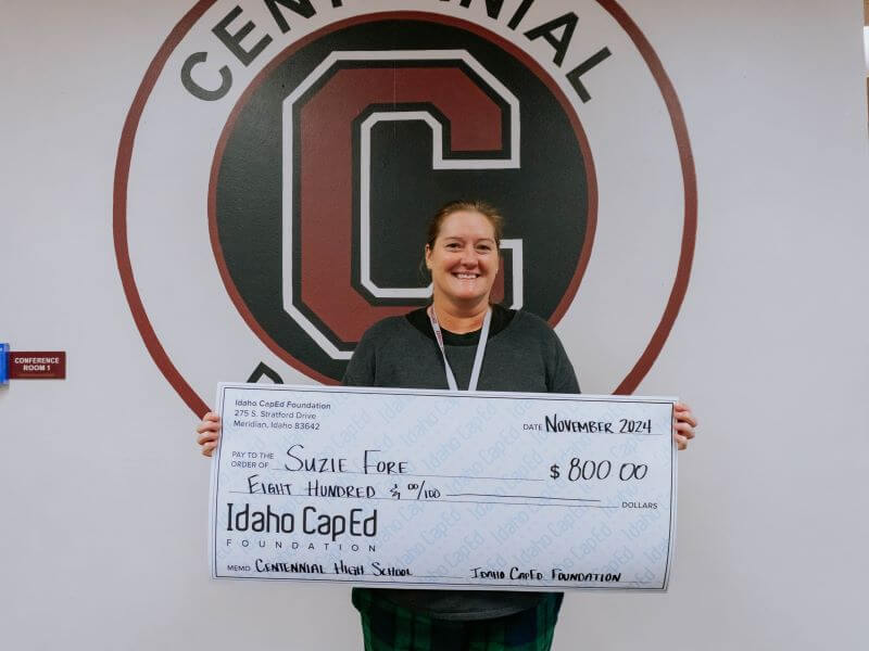 Suzie Fore - November 2024 Idaho CapEd Foundation Teacher Grant Winner