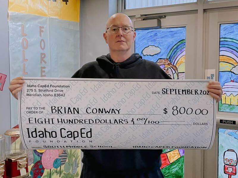 Brian Conway - September 2024 Idaho CapEd Foundation Teacher Grant Winner