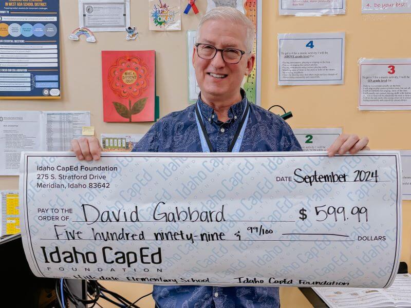 David Gabbard - September 2024 Idaho CapEd Foundation Teacher Grant Winner