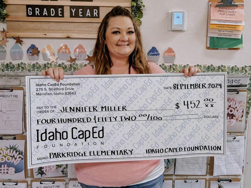 Jennifer Miller - September 2024 Idaho CapEd Foundation Teacher Grant Winner