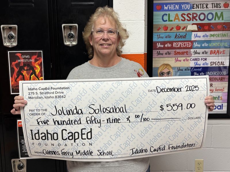 Jolinda Solosabal - December 2025 Idaho CapEd Foundation Teacher Grant Winner