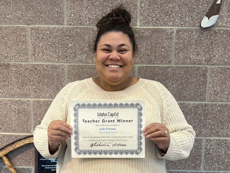 Jade Parsons - February 2026 Idaho CapEd Foundation Teacher Grant Winner