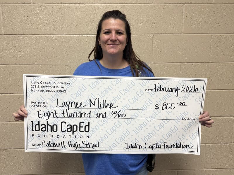 Laynee Miller - February 2026 Idaho CapEd Foundation Teacher Grant Winner