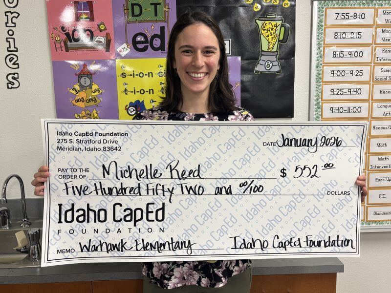 Michelle Reed - January 2026 Idaho CapEd Foundation Teacher Grant Winner