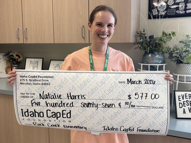 Natalie Harris - March 2026 Idaho CapEd Foundation Teacher Grant Winner