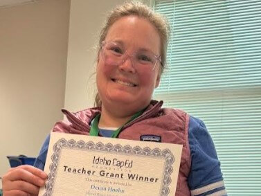 Devan Hoehn - November 2025 Idaho CapEd Foundation Teacher Grant Winner