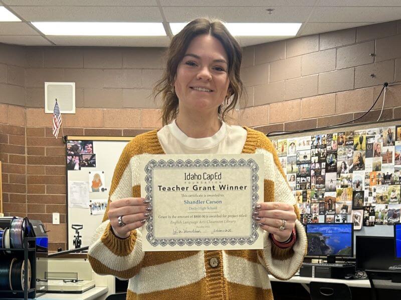 Shandler Carson - October 2025 Idaho CapEd Foundation Teacher Grant Winner