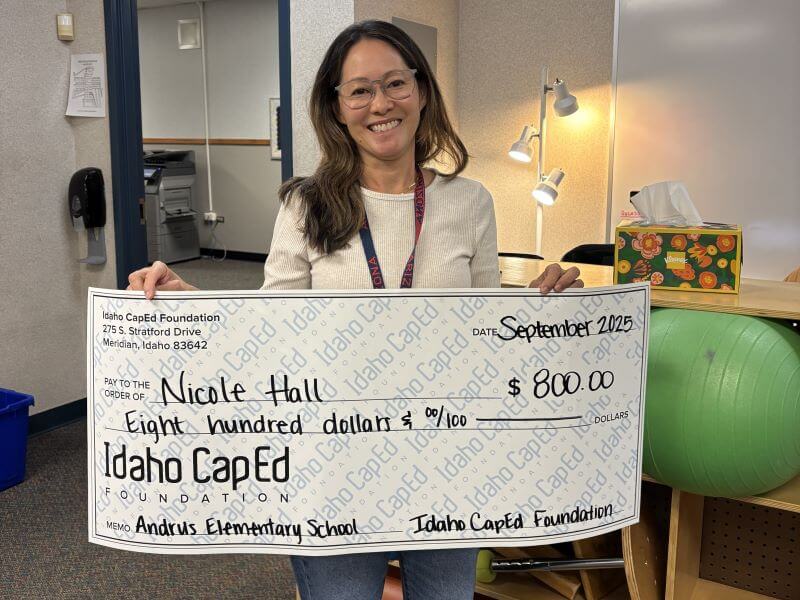 Nicole Hall - September 2025 Idaho CapEd Foundation Teacher Grant Winner