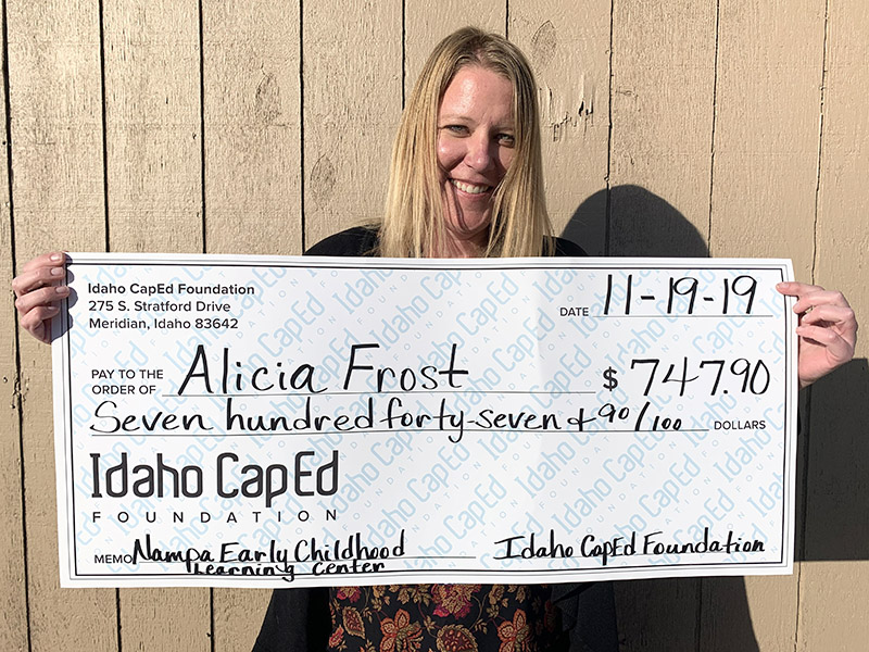 Alicia Frost - Idaho CapEd Foundation Teacher Grant Winner