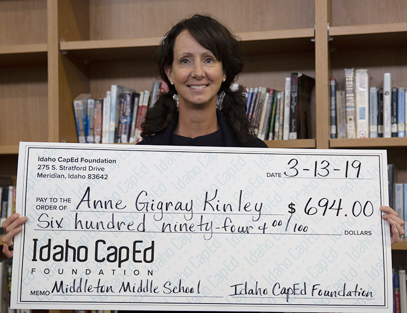 Anne Gigray Kinley - Idaho CapEd Foundation Teacher Grant Winner