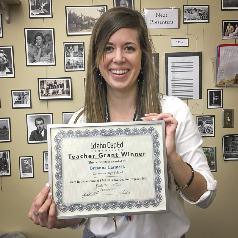 Breanna Carmack - Idaho CapEd Foundation Teacher Grant Winner