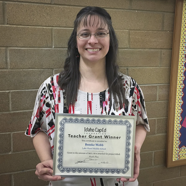 Brooke Webb - Idaho CapEd Foundation Teacher Grant Winner