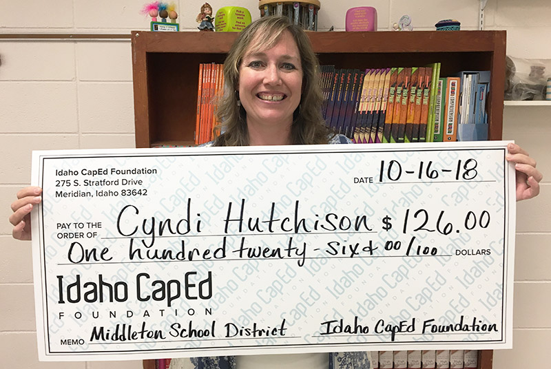 Cyndi Hutchison - Idaho CapEd Foundation Teacher Grant Winner